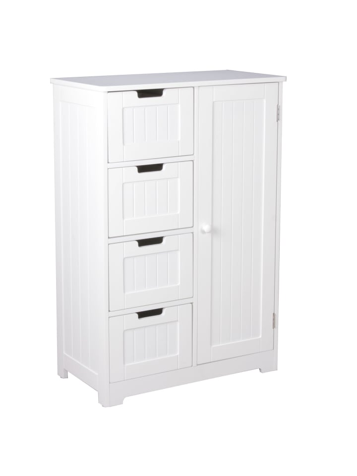 KADIMA DESIGN Badschrank | Weiß, 56x83x30cm, 4 Schubladen, 1 Tür günstig kaufen onesize