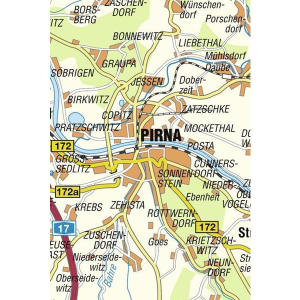 Pirna und Umgebung 1 : 20 000 - Wanderkarte