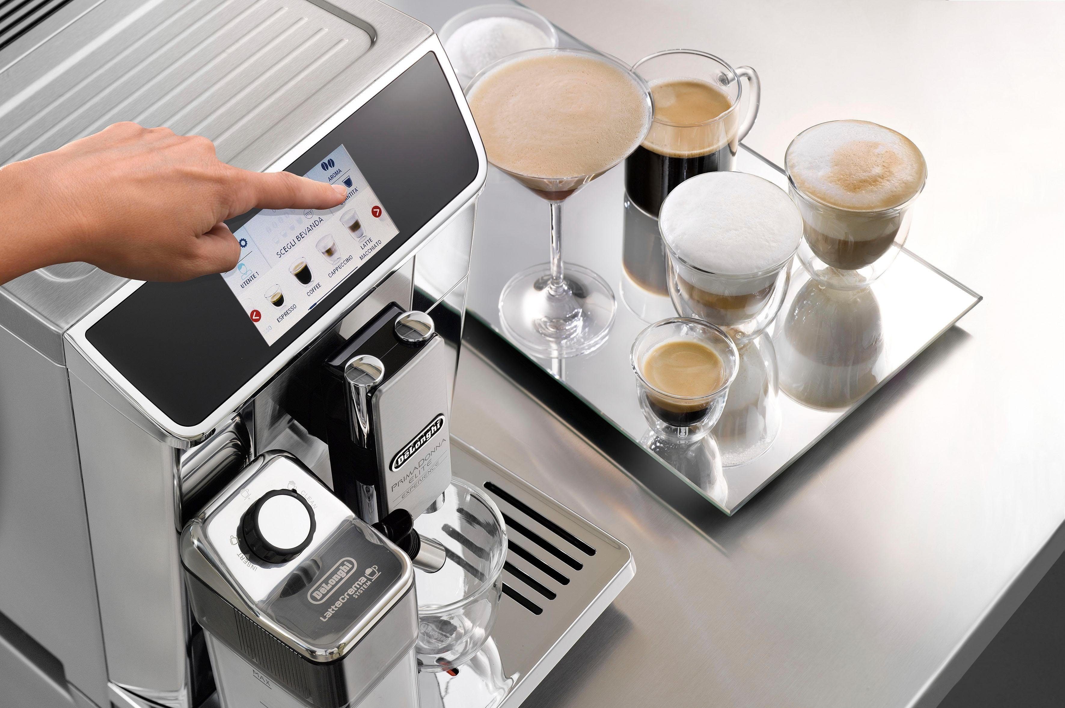De'Longhi Kaffeevollautomat PrimaDonna Elite Experience ECAM 656.85.MS, auch für Kaltgetränkevariationen