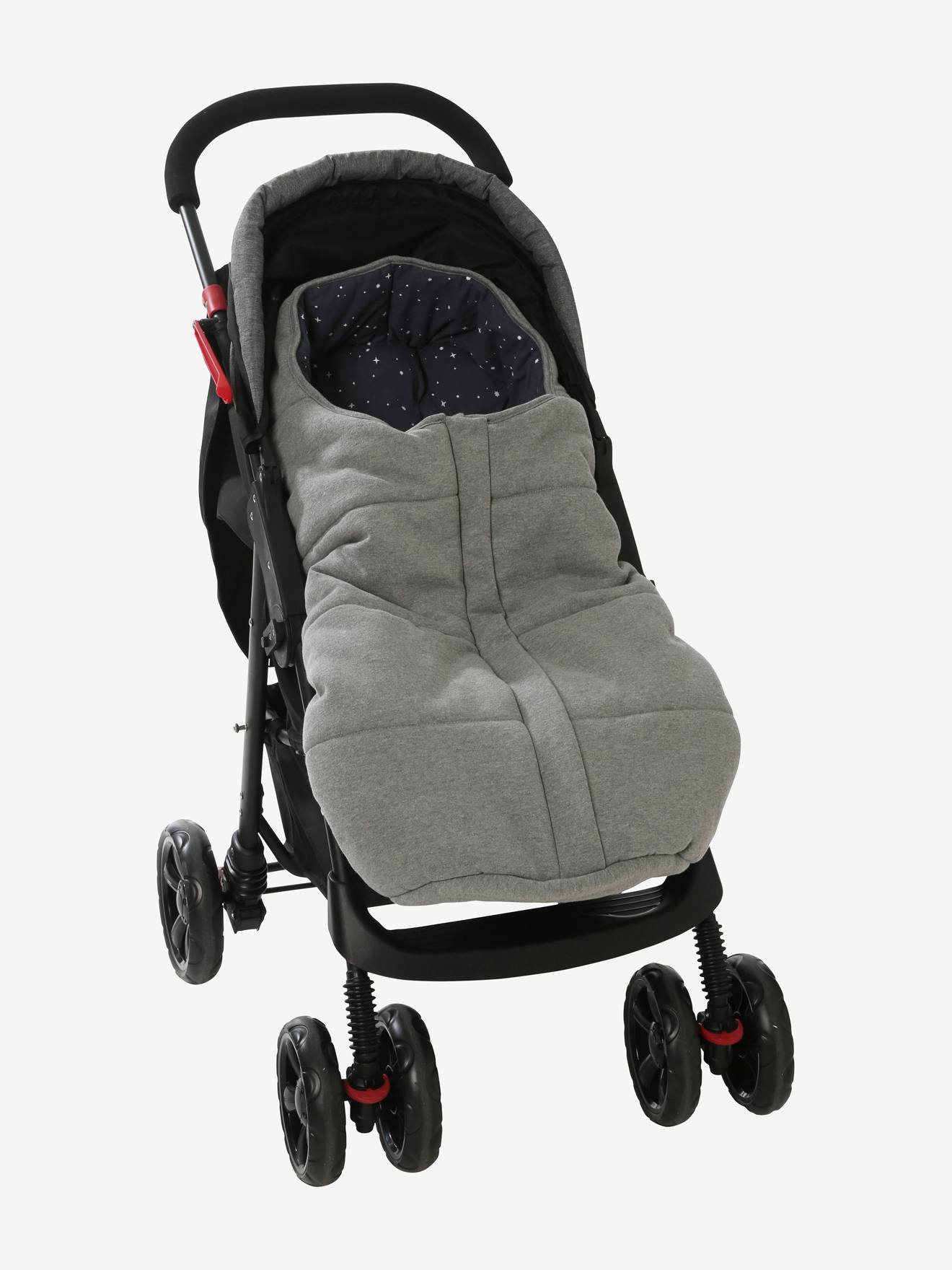 Chancelière poussette en molleton doublée jersey