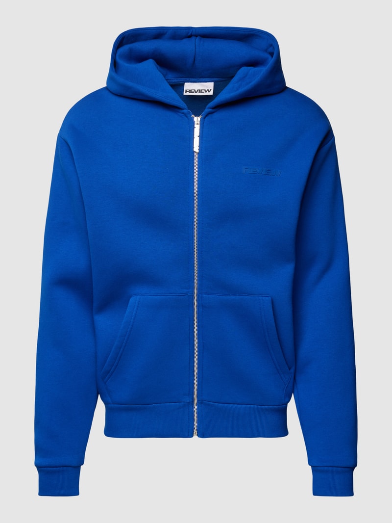 Sweatjacke mit Kapuze in royalblau