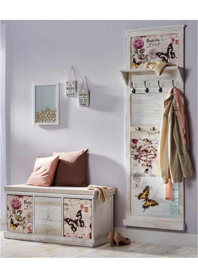 Sitzbank mit Schmetterling-Design