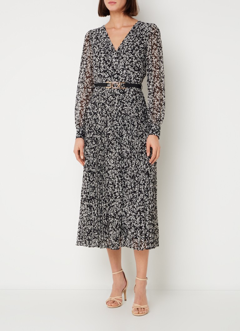 Rochie midi tunică Ayana de la Phase Eight, cu imprimeu floral și curea.