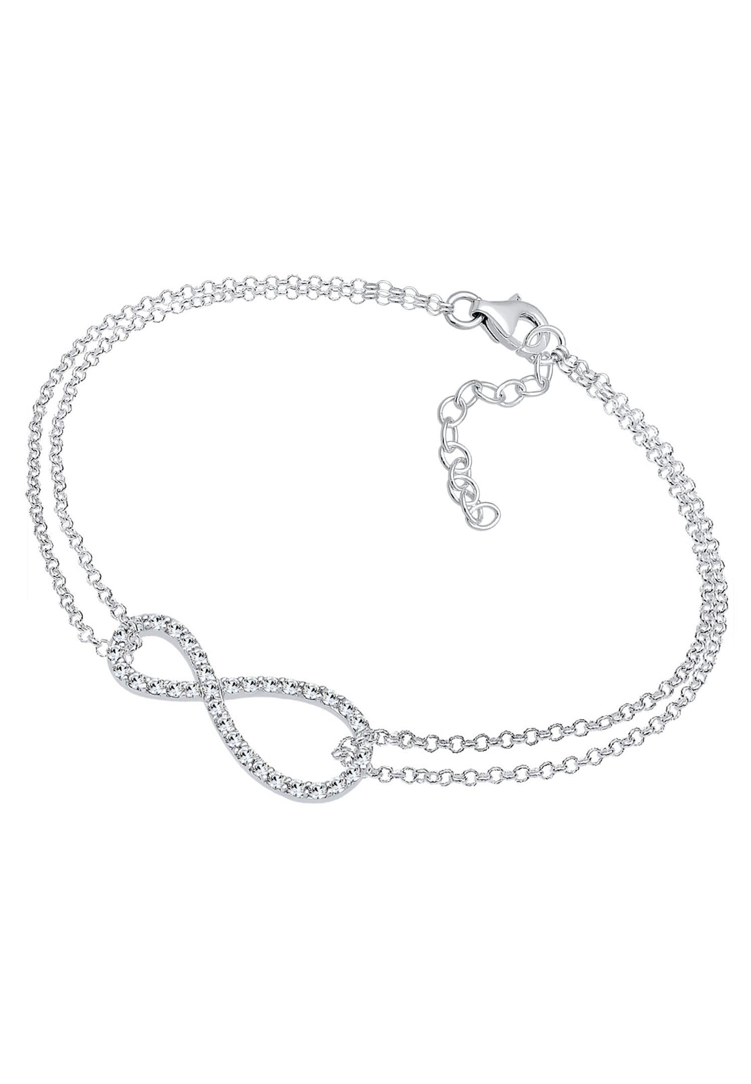 Elli Women's Infinity symbol filigree design with crystals in 925 sterling silver