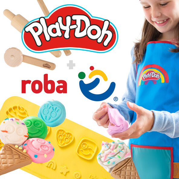 Kreativer Spieltisch, roba x Play-Doh, inklusive Knete und Zubehör