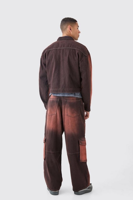 Kastige Denim Harrington-Jacke