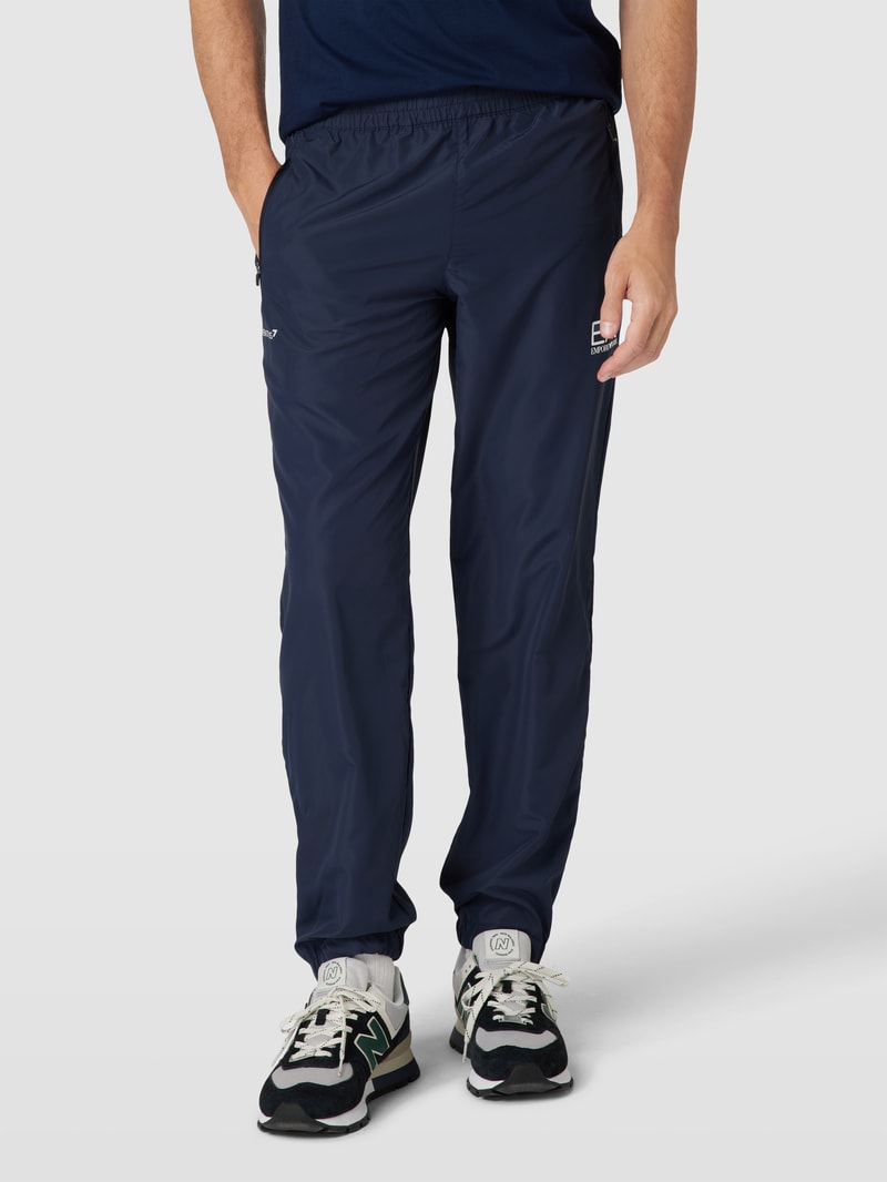 Trainingsanzug mit Label-Print in marineblau