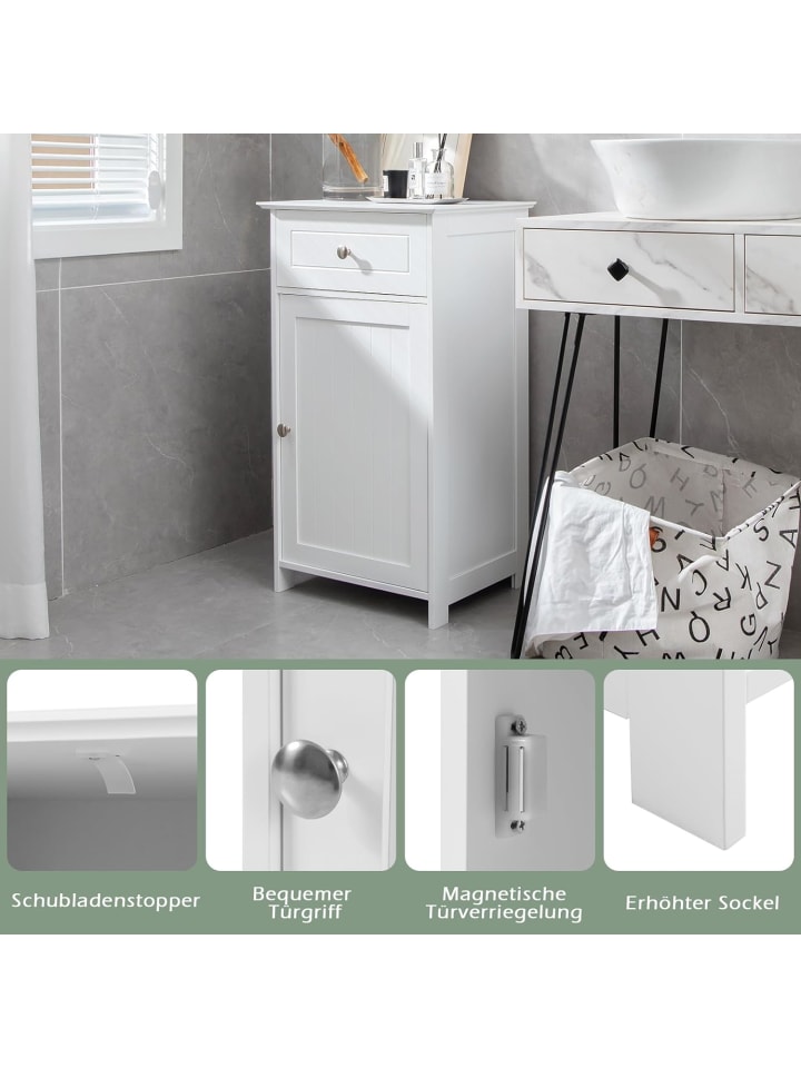 COSTWAY Badezimmerschrank in Weiß günstig kaufen 43 cm
