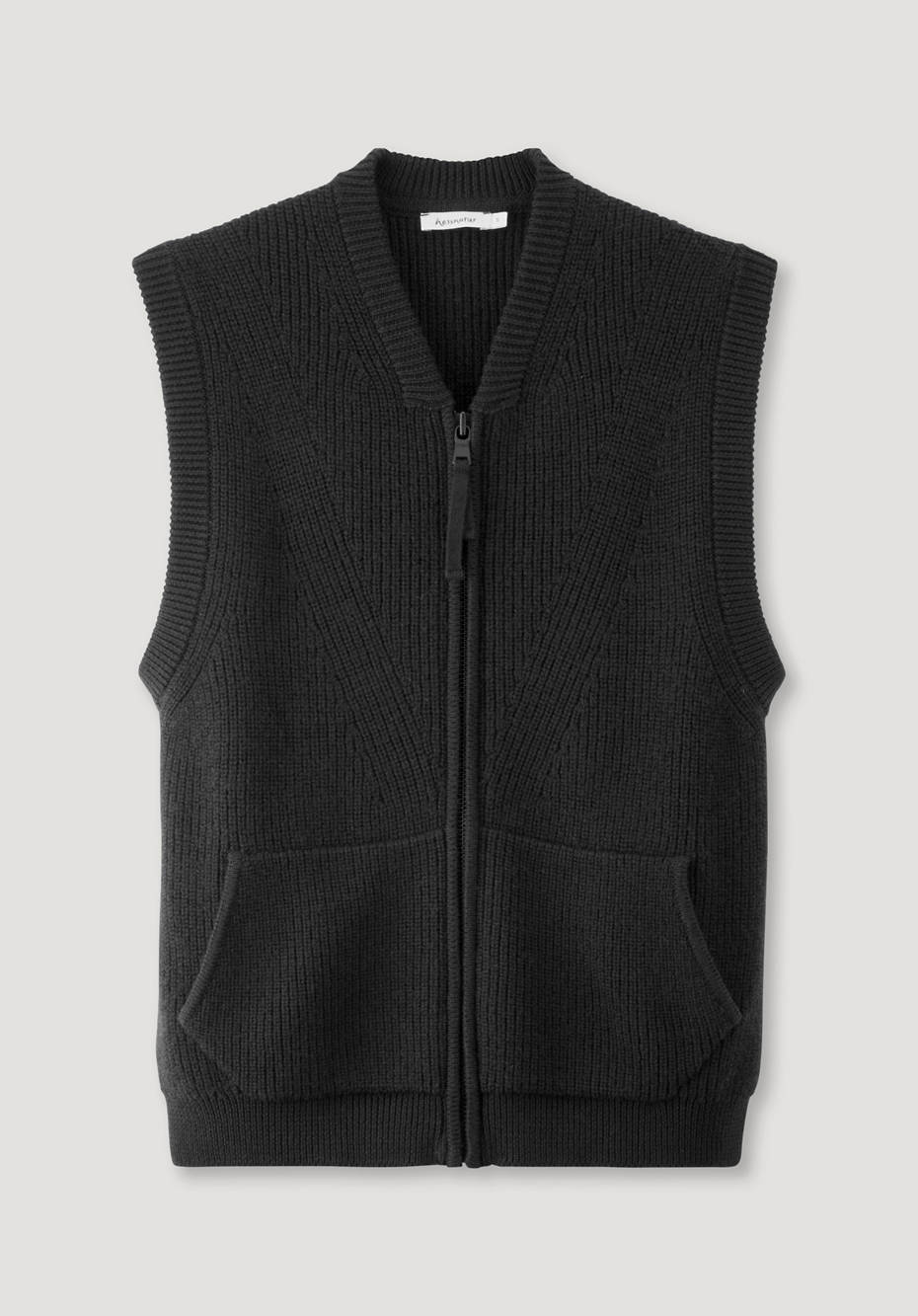 Strickweste aus Bio-Baumwolle und Bio-Merino