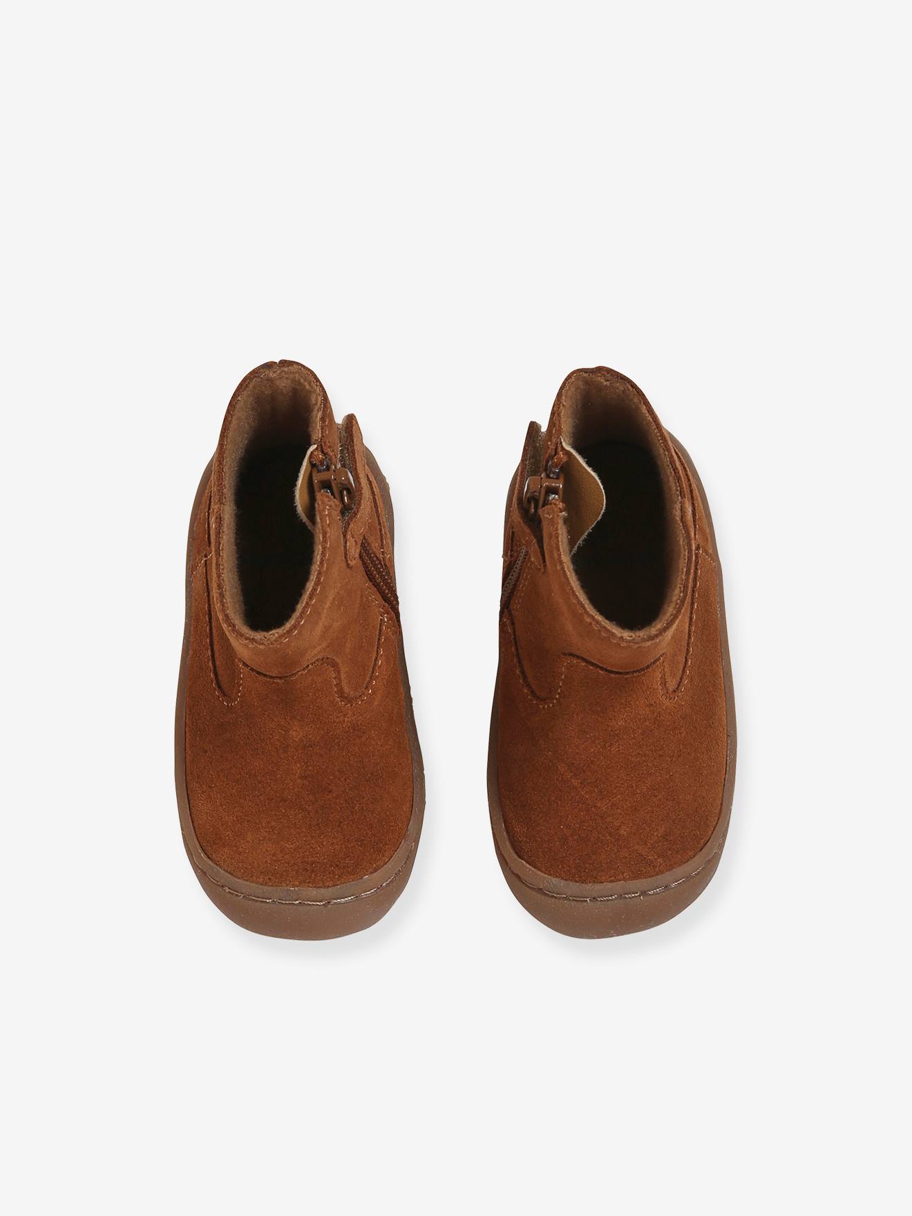 Vertbaudet Mädchen Baby Krabbelschuhe - braun