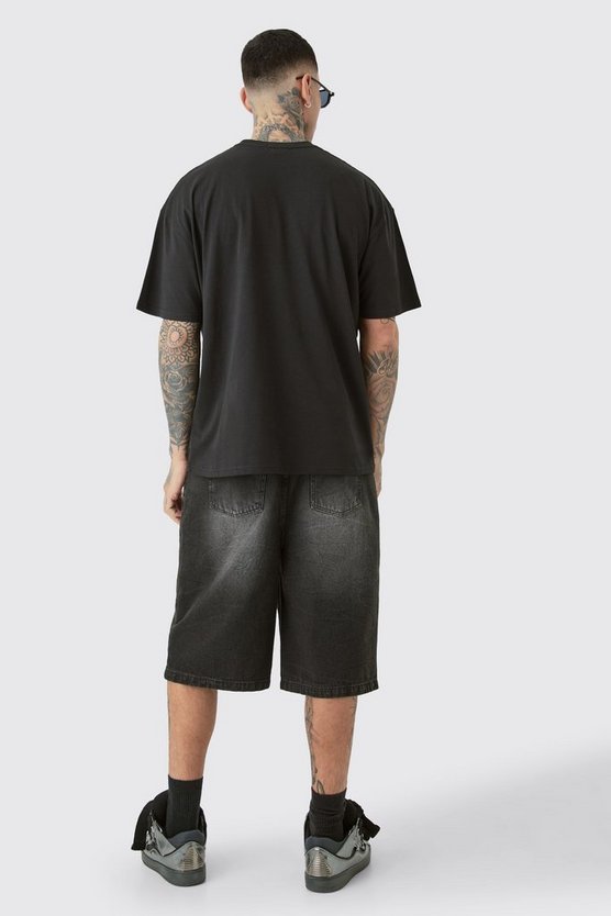 Tall Pour Homme T-Shirt mit Skelett-Print