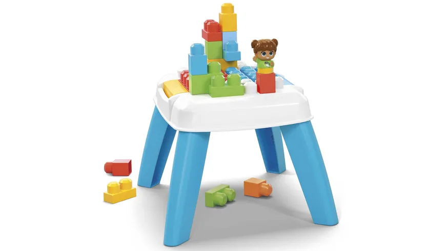 MEGA BLOKS Bauset Bau- und Purzeltisch mit 2 Purzelfunktionen