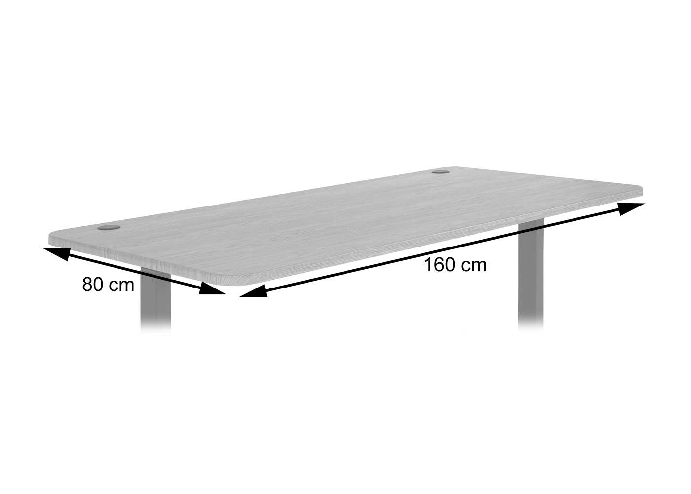 MCW Schreibtischplatte MCW-D40-T1, geeignet für verschiedene Gestelle