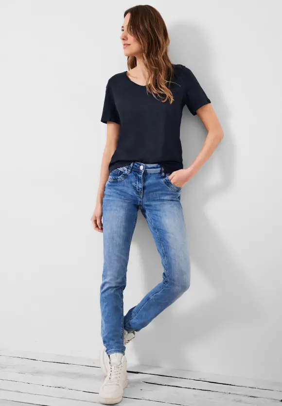 CECIL Basic T-Shirt in Unifarbe