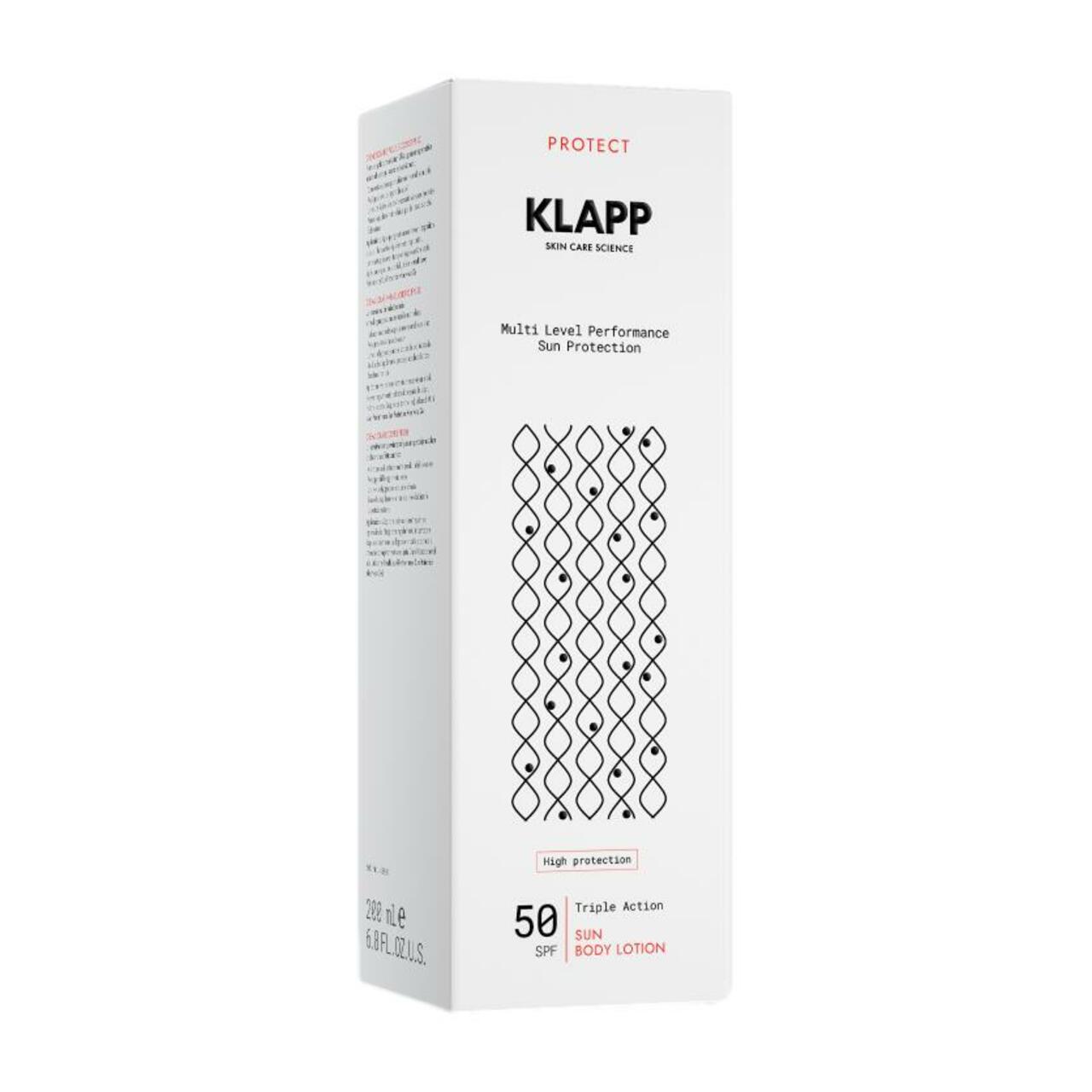 Klapp Multi Level Performance Sun Protection losion za tijelo s trostrukim djelovanjem 50 SPF