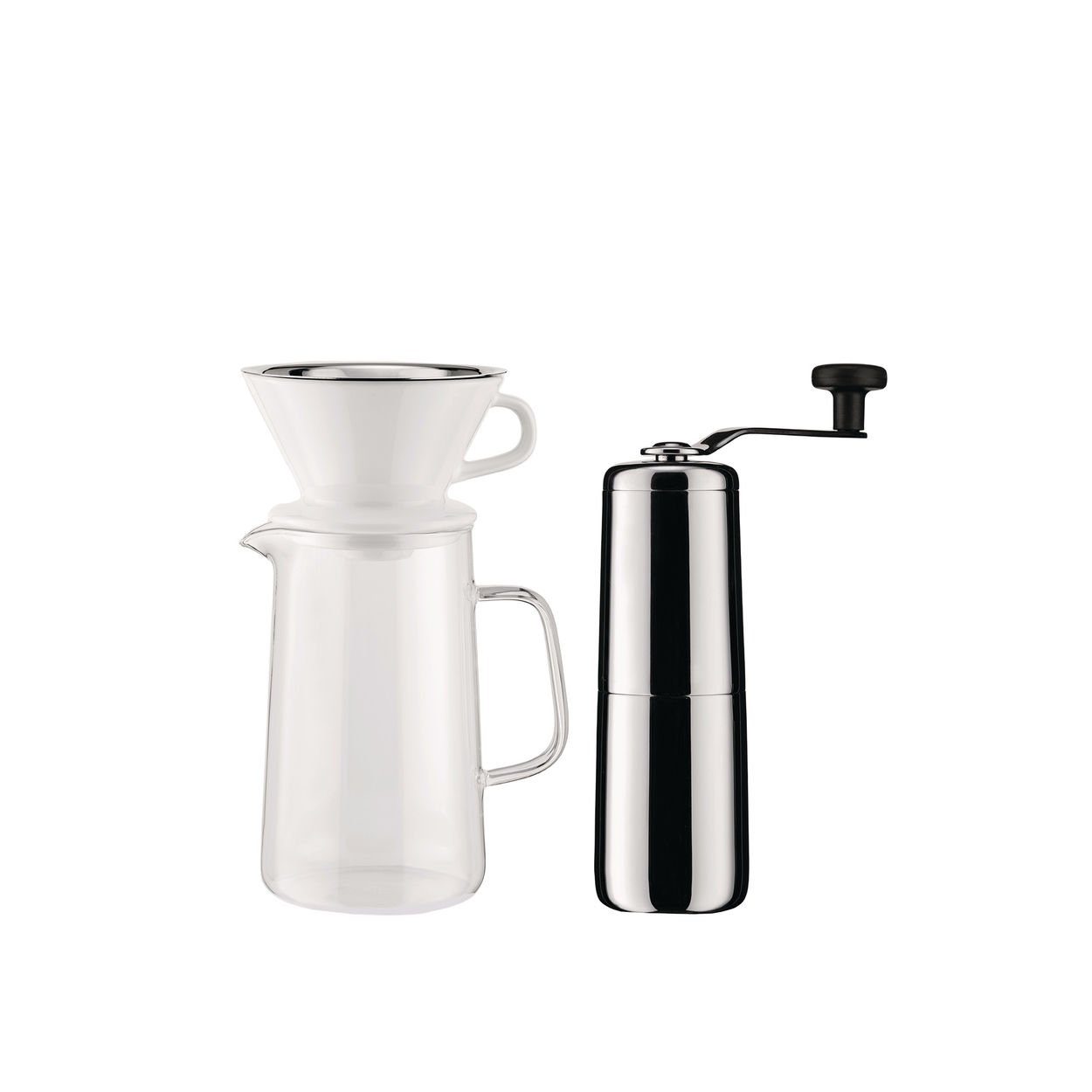 Alessi Kaffeemühle KT01SET Slow Coffee Set, Kaffeemühle und Kaffeekaraffe
