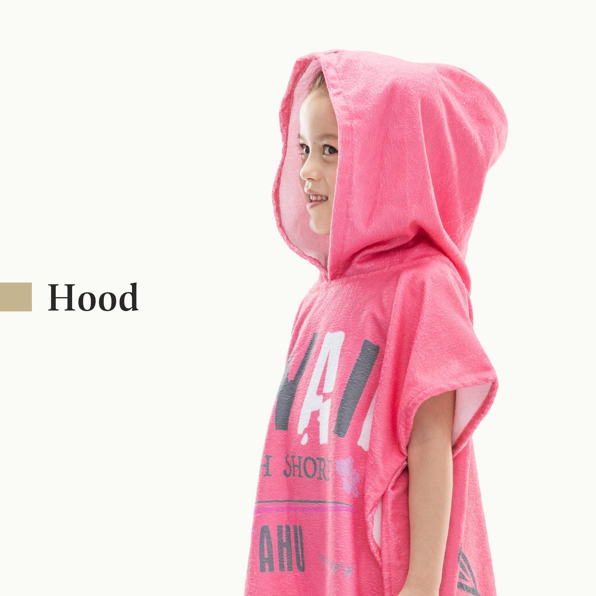 HOMELEVEL Kinderbademantel Kinder Surf/Badeponcho - Handtuch Poncho - Bademantel 8-11 J., Baumwolle
