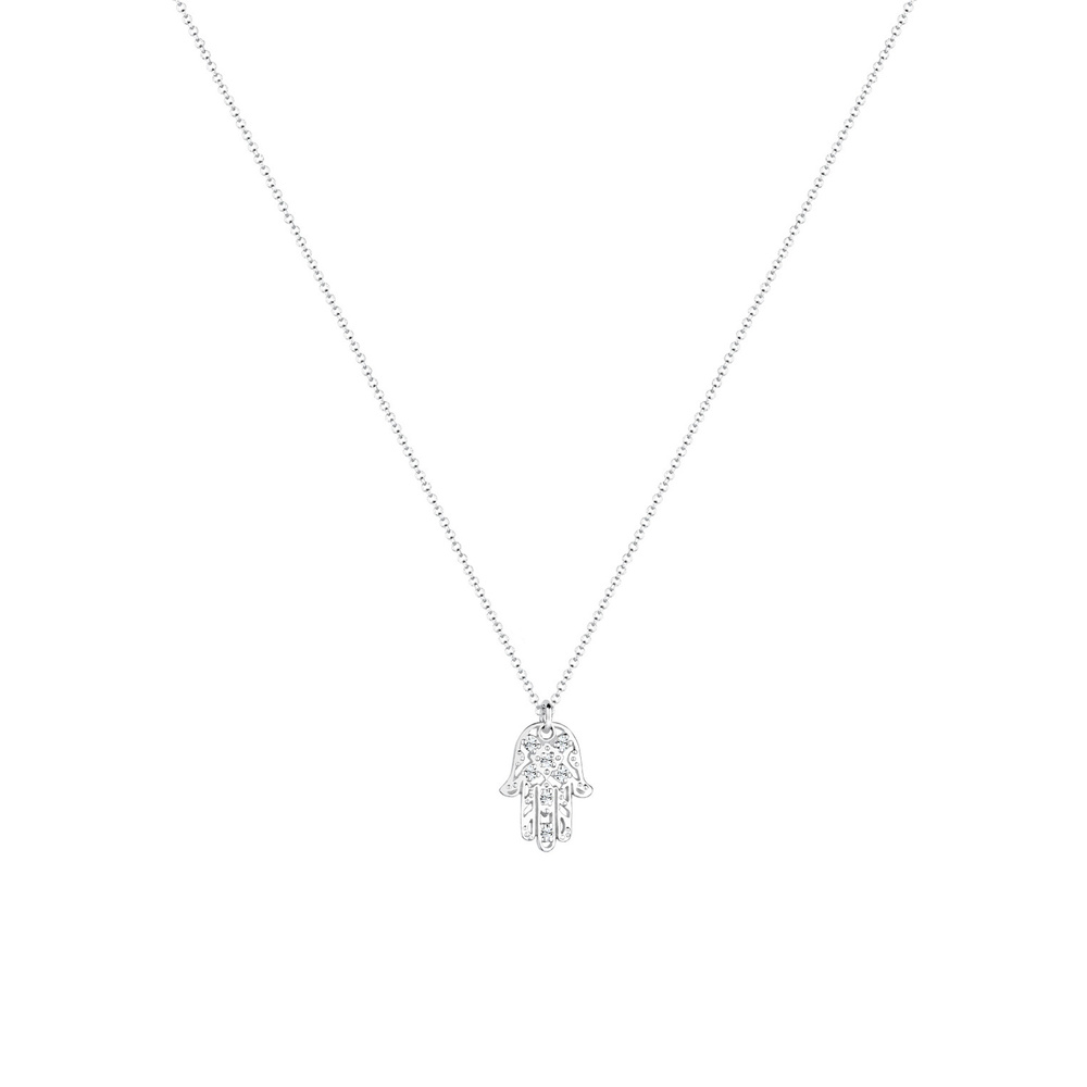 Elli Elli Collier Femmes Pendentif Main Hamsa avec Cristaux en Argent Sterling 925 collier