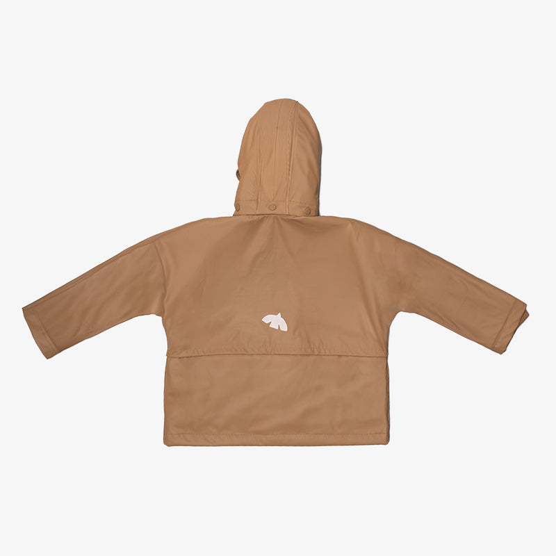 aarhus rain jacket wool caramel - Braun