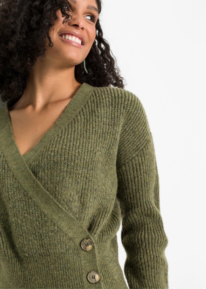 Oversized-Pullover in Wickeloptik