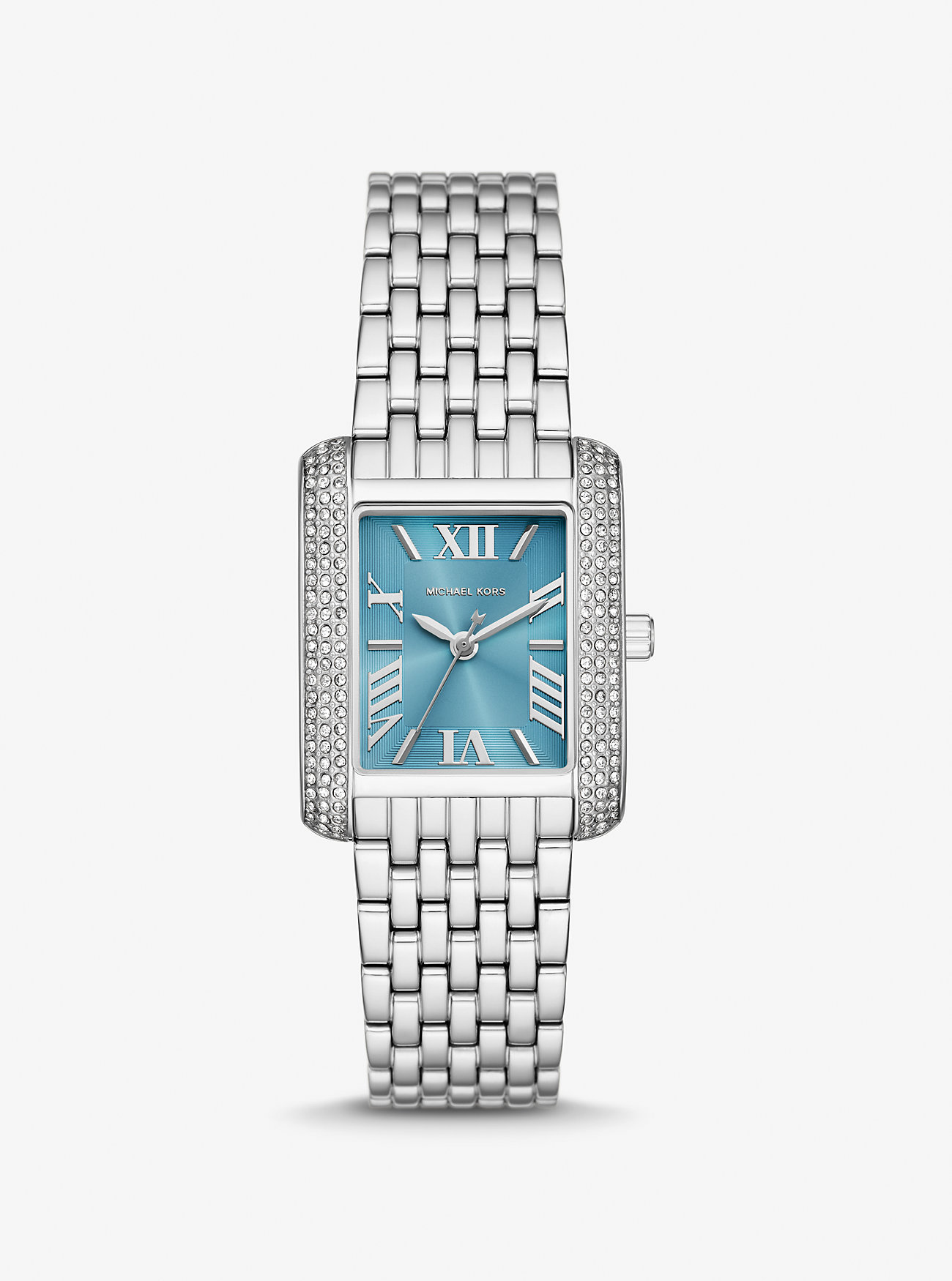 Petite Emery Pavé Silver-Tone Watch - SILVER
