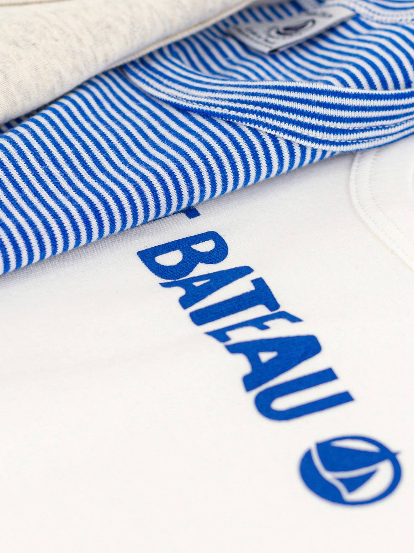 Lot de 3 débardeurs en coton bio PETIT BATEAU blanc