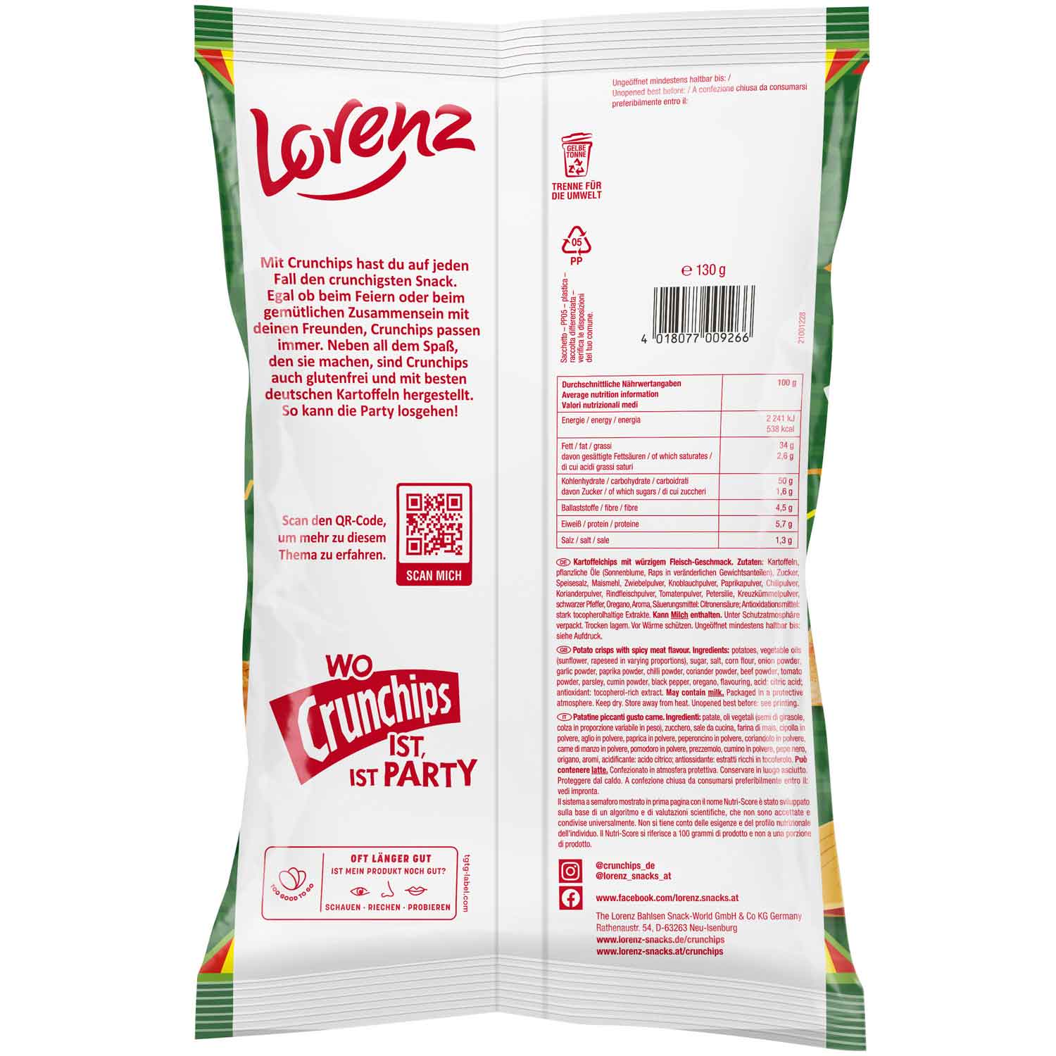 Lorenz Crunchips Burrito Style 130g