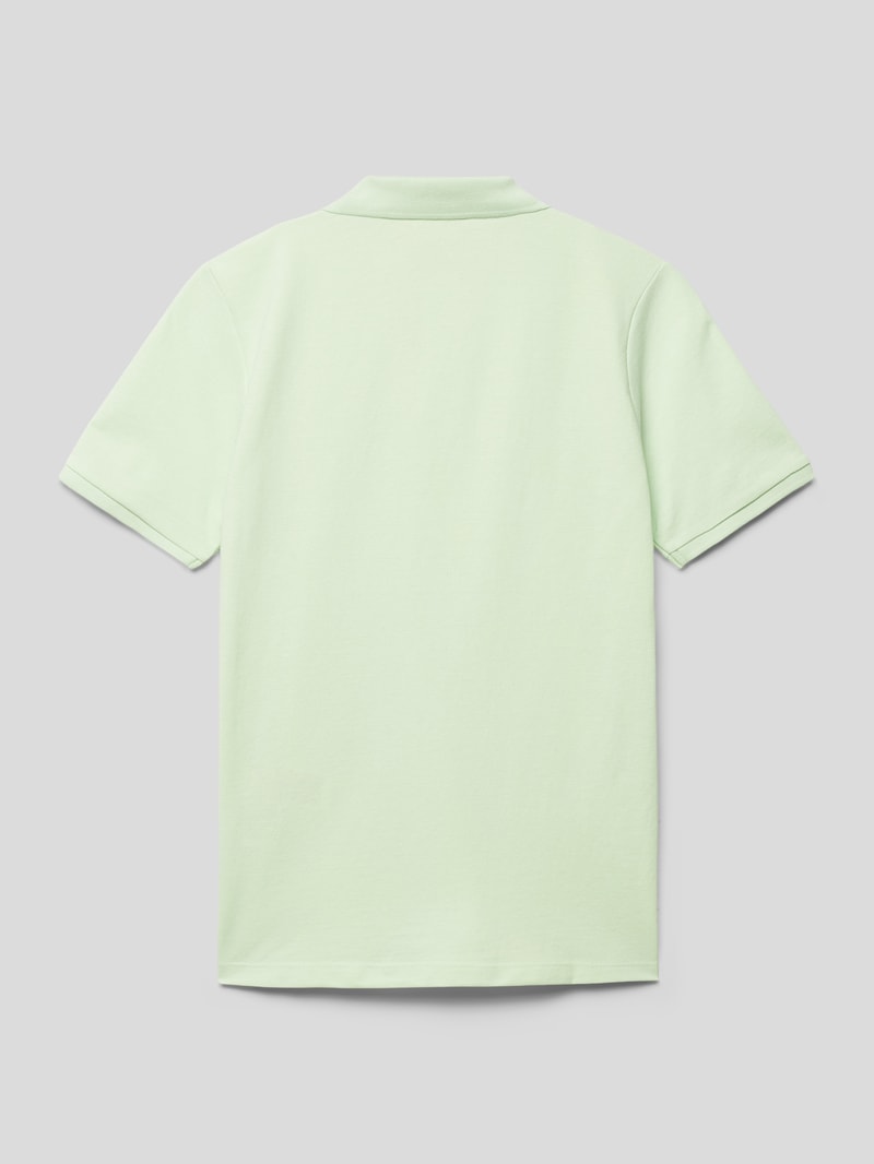 Poloshirt mit Label-Patch in hellgrün