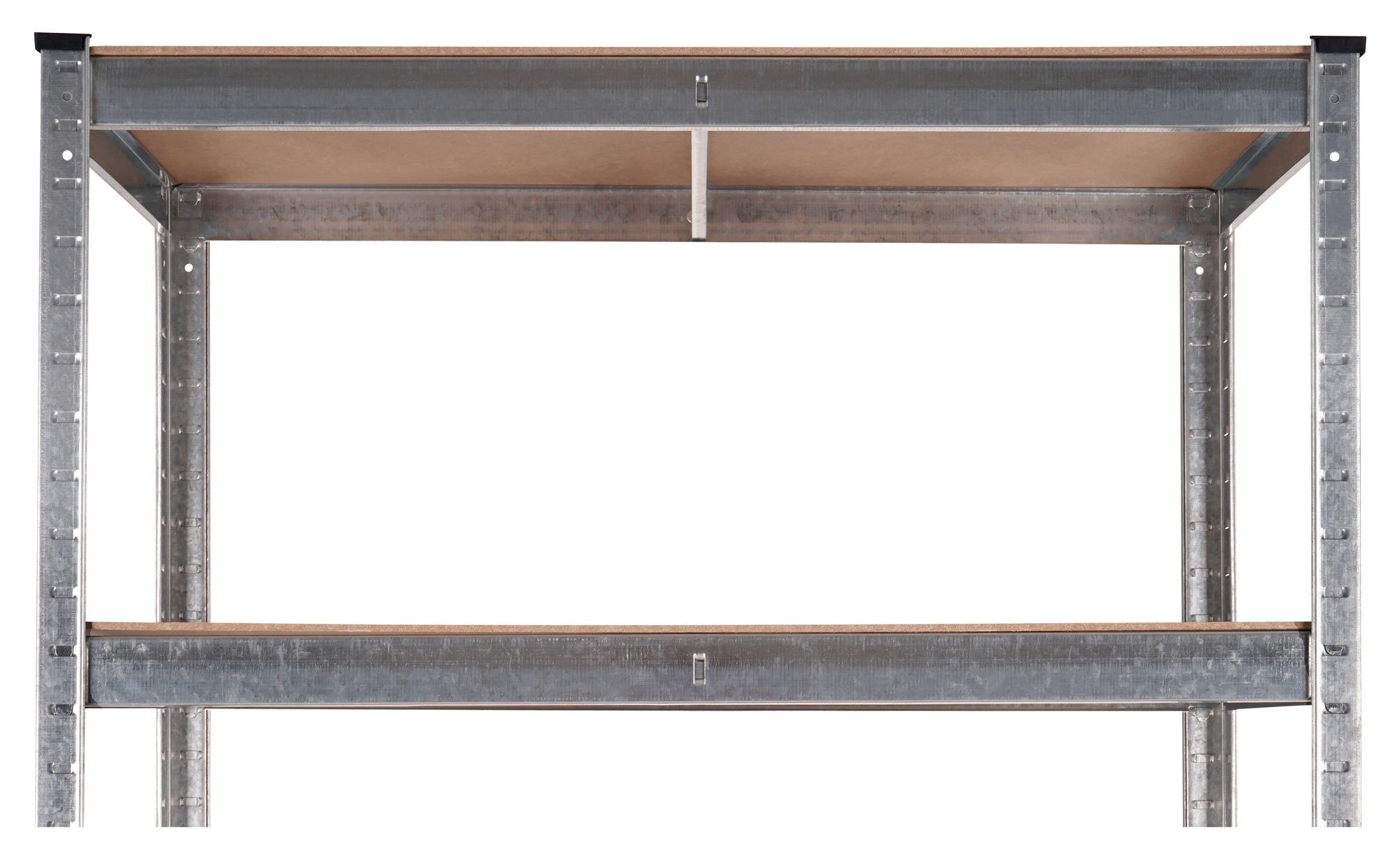 Stagecaptain Schwerlastregal Lagerregal - 5 variabel montierbare Böden - auch als Werkbank umbaubar, 4er Spar-Set 4-tlg., Tragkraft pro Boden: 175 kg, gesamt 875 kg
