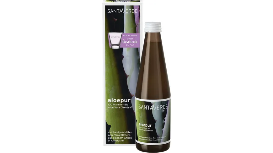 Santaverde aloepur 100% reiner Aloe Vera Saft 330 ml