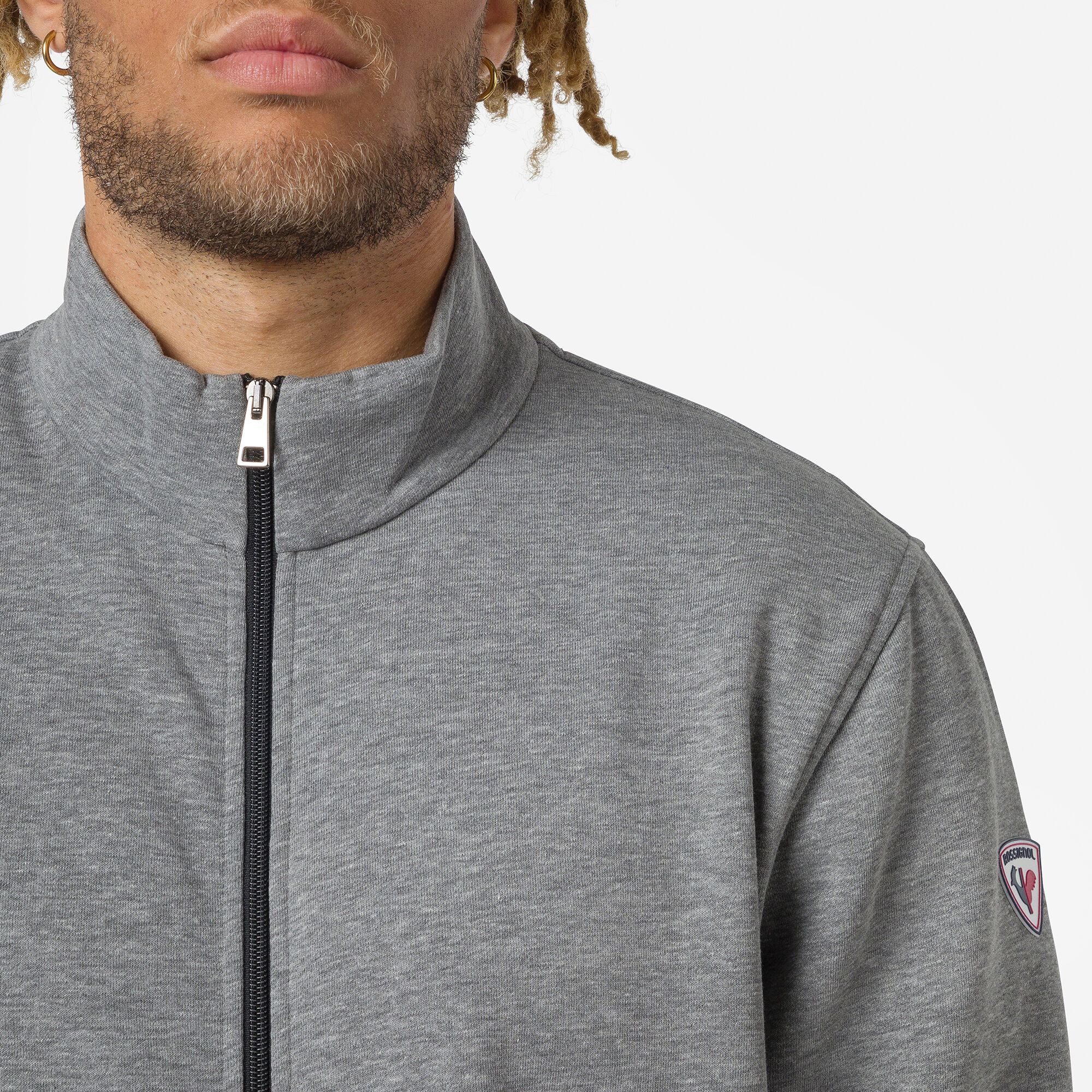 Sweat zippé molletonné Logo Homme