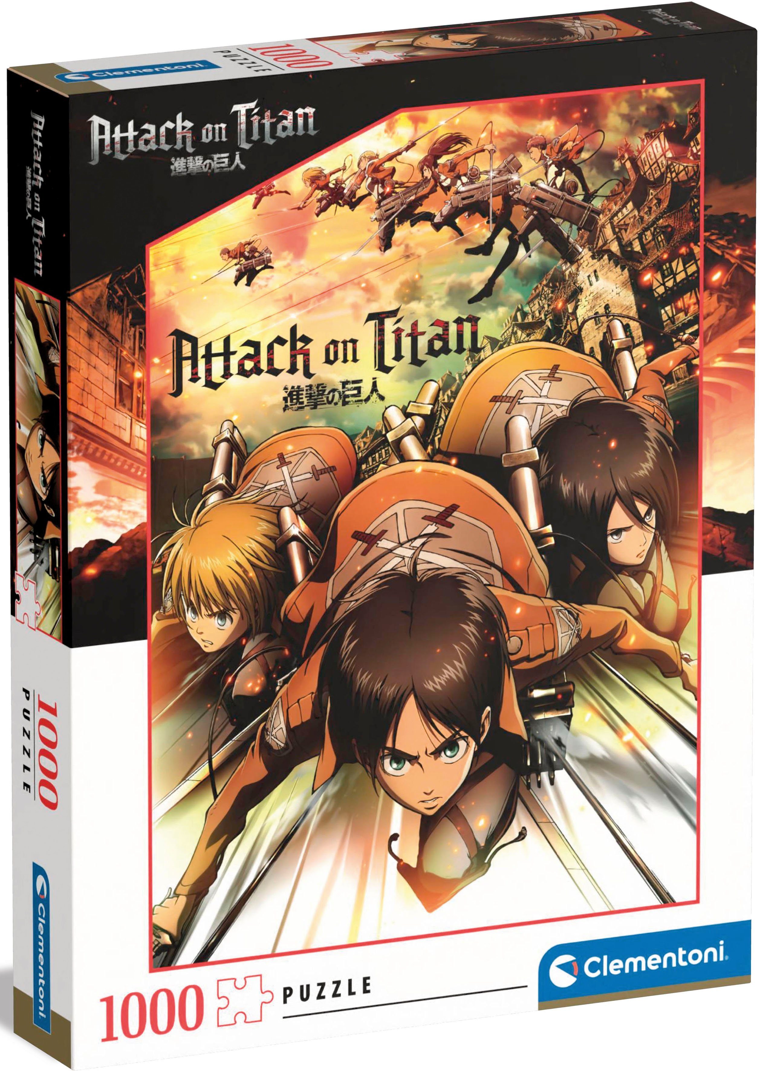 Clementoni® Puzzle Animé Collection, Attack on Titan, 1000 Puzzleteile, Made in Europe; FSC® - schützt Wald - weltweit