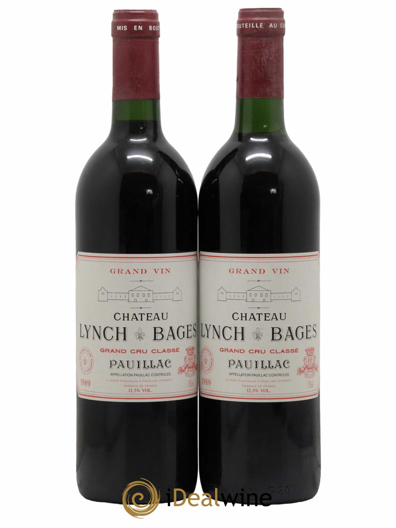 Château Lynch Bages 5ème Grand Cru Classé  1989 - Lot de 2 Bouteilles