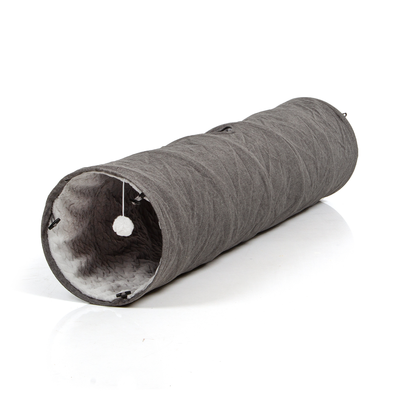 Canadian Cat Company Katzentunnel Canadian Cat Company Katzentunnel XXL mit Kuschelfell grau