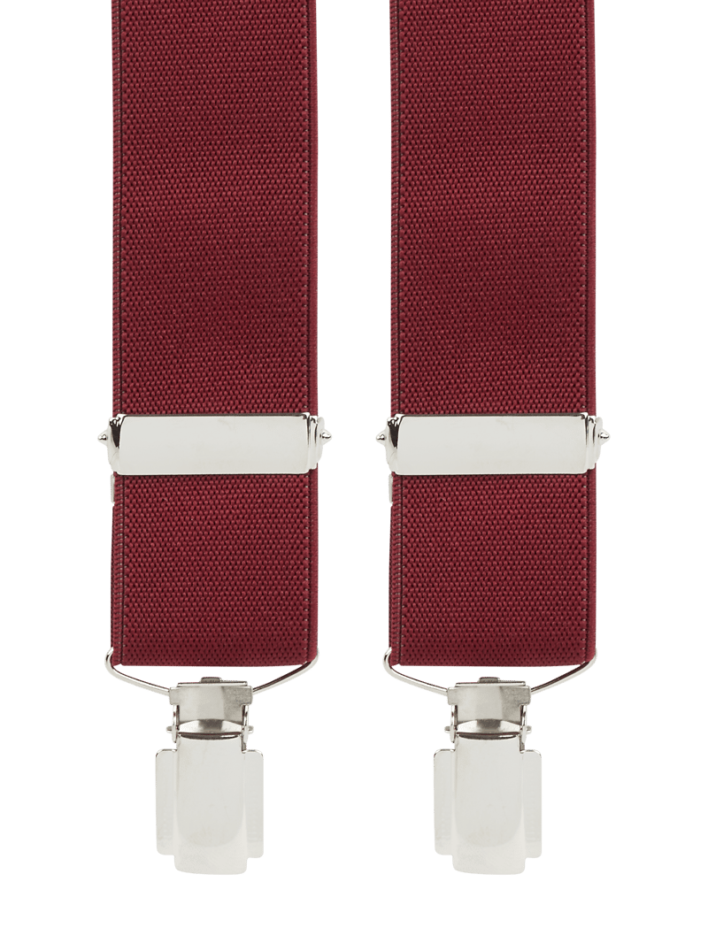 Hosenträger in X-Form in bordeaux rot