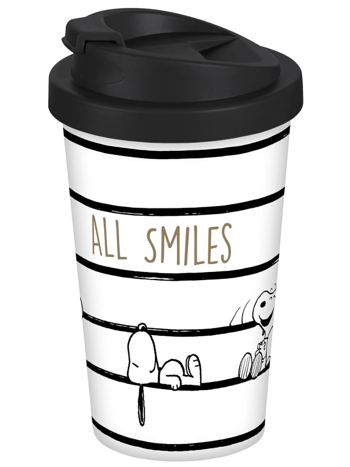 Geda Labels Coffee to go Becher Snoopy All Smiles in Weiß - 400 ml günstig kaufen onesize