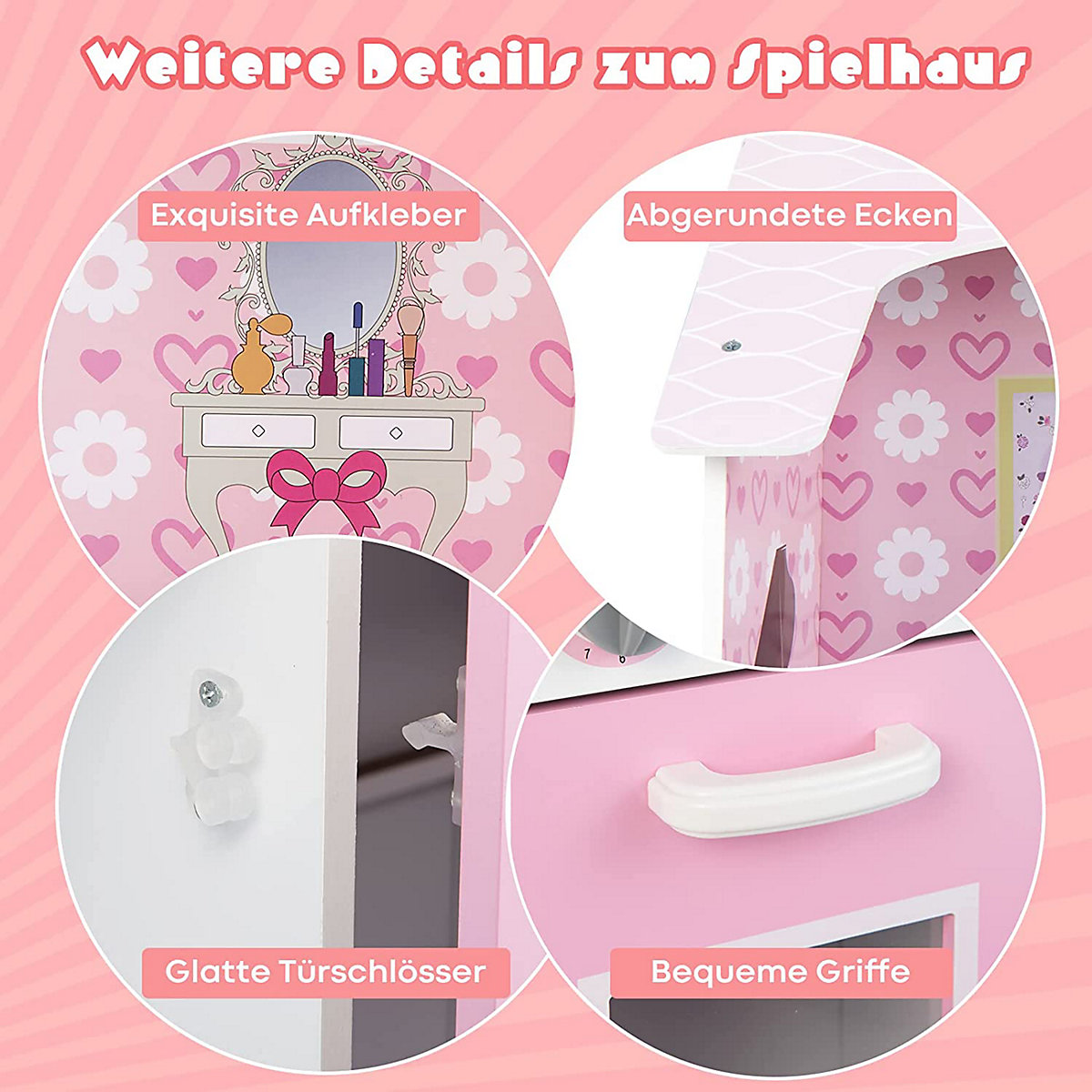 2 in 1 Puppenhaus Spielküche doppelseitig