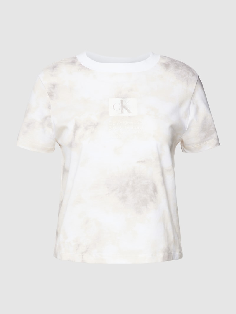 T-Shirt im Batik-Look Modell 'TIE DYE BABY' in beige