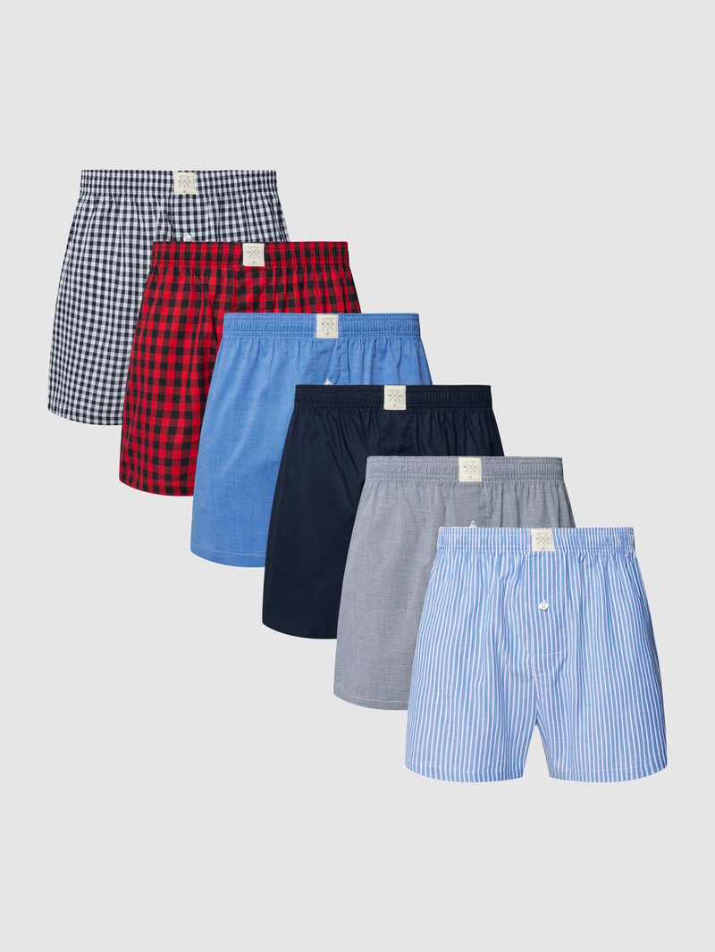 Boxershorts mit elastischem Bund im 6er-Pack in rot