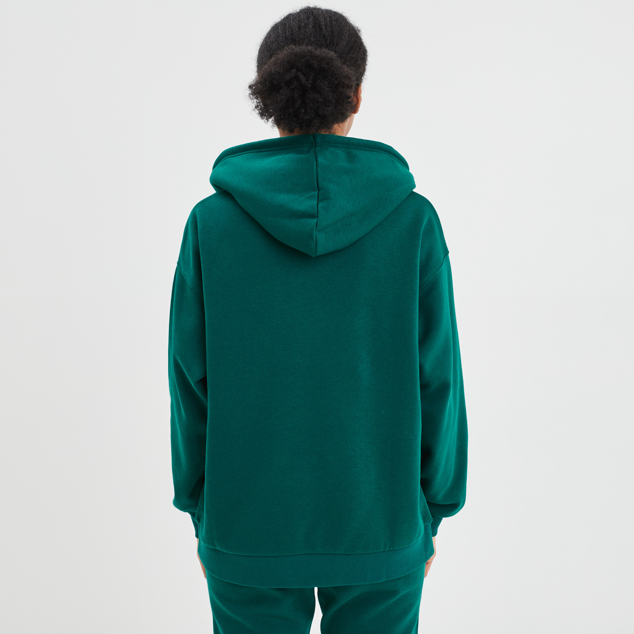 Sweat molleton à capuche hoodie vert émeraude femme | La Halle