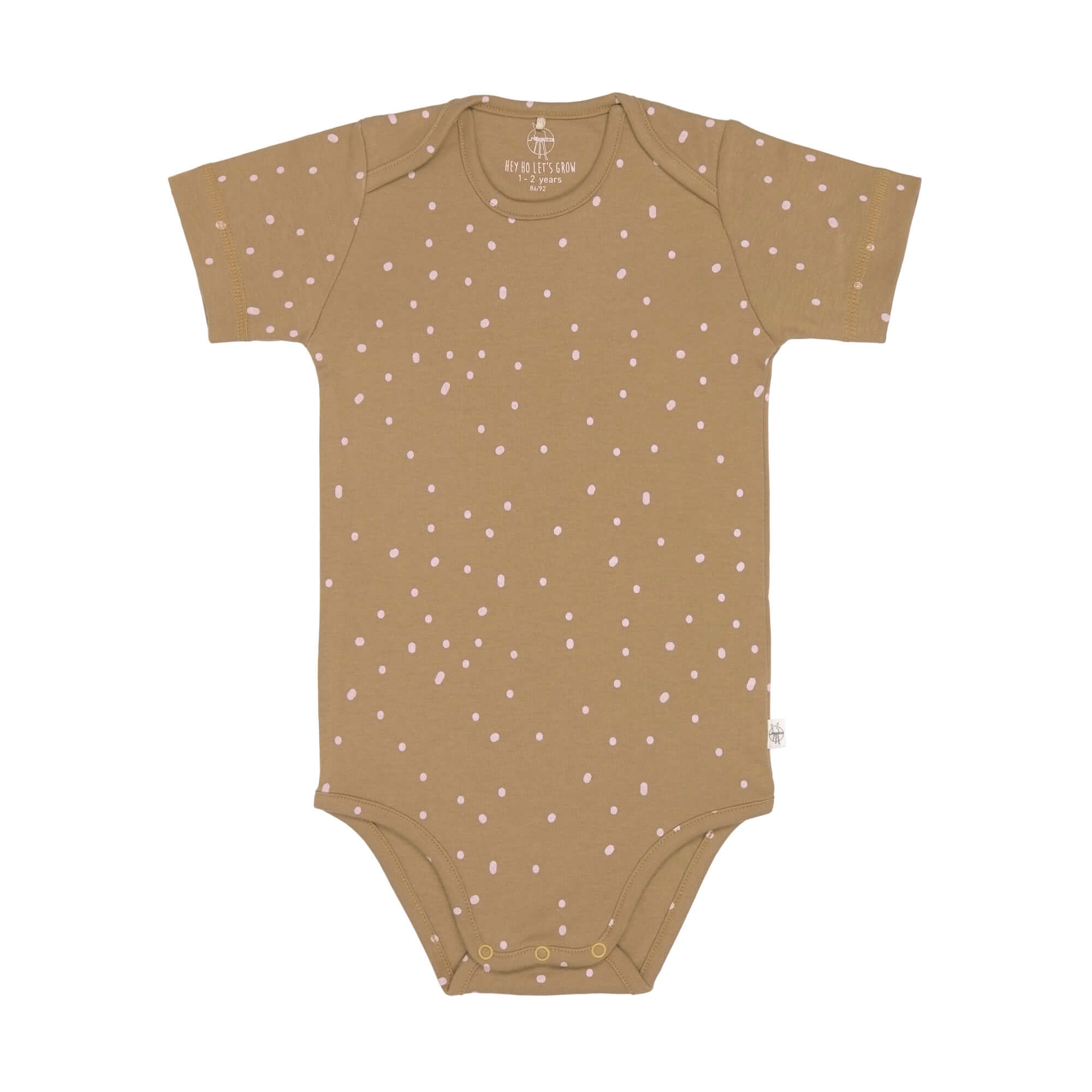 Baby Body kurzarm - Bio Baumwolle, Punkte, Gelb