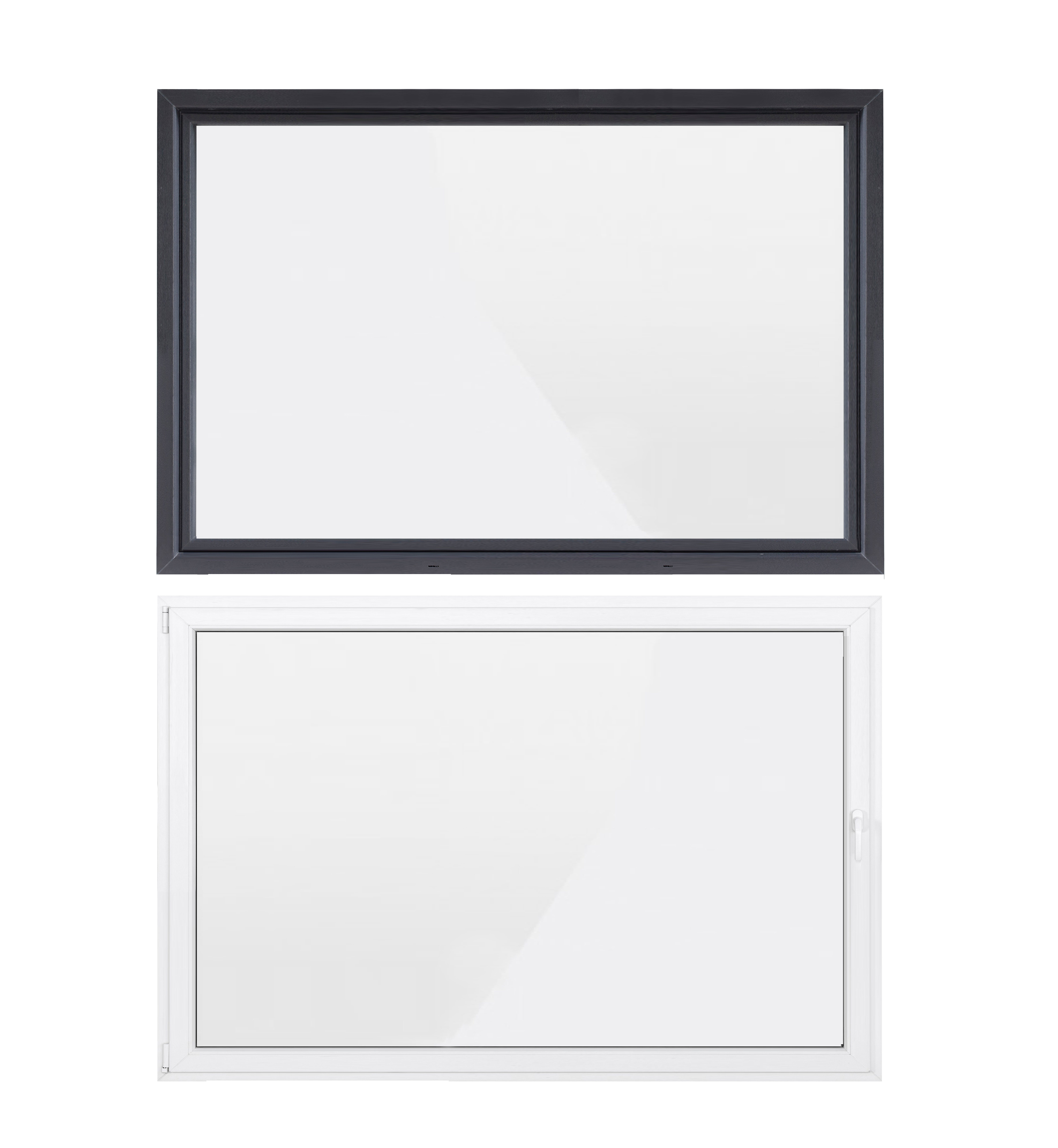 SN DECO GROUP Kellerfenster 1 Flügel, 900x600, außen anthrazit/innen weiß, 70 mm Profil, (Set), RC2 Sicherheitsbeschlag, Hochwertiges 5-Kammer-Profil