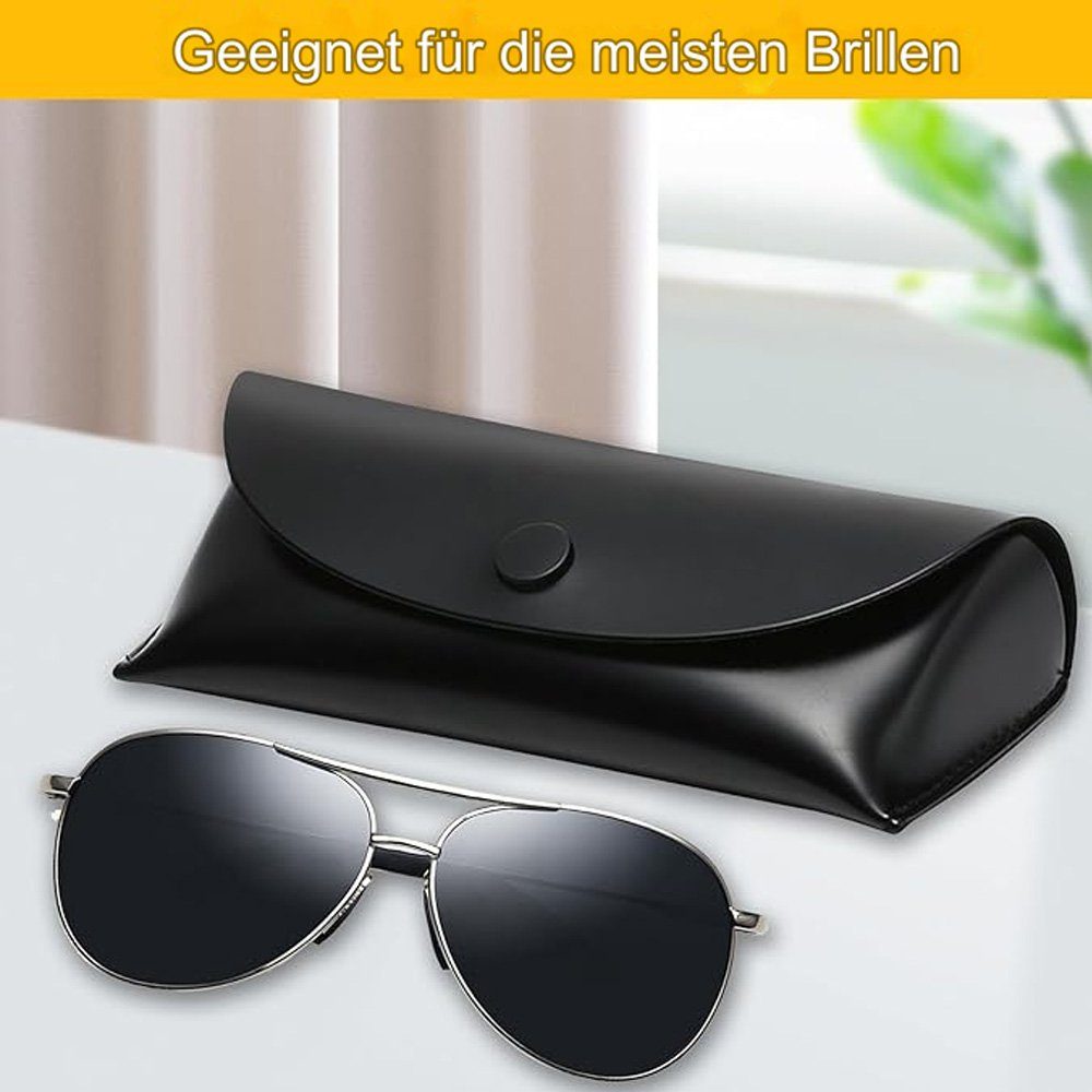 Tian Dee Brillenetui Brillenetui Weich Leder Sonnenbrillen Etui Satz Tragbar Brillen etui