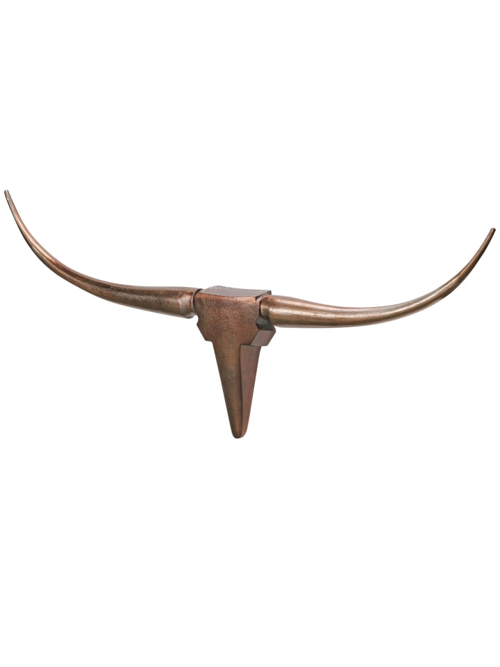 KADIMA DESIGN Deko Geweih Bull M WL1.394 100 cm Aluminium Design Hörner, in Bronze günstig kaufen 100 x 6 x 40 cm