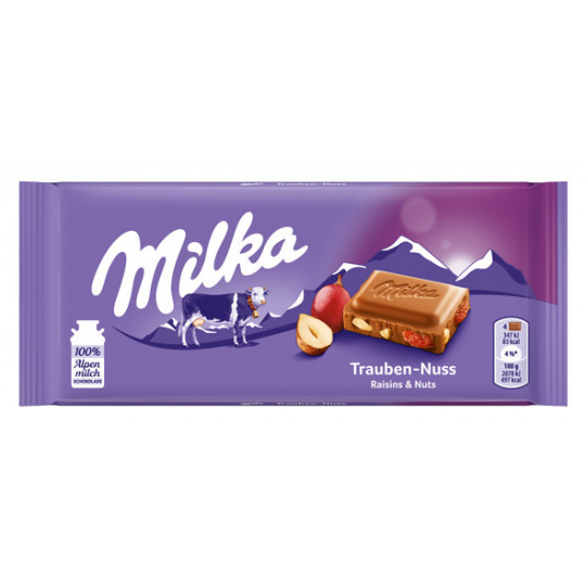 Milka Trauben Nuss Schokolade 100G