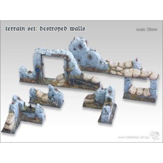 Gelände Set - Zerstörte Mauern (6)