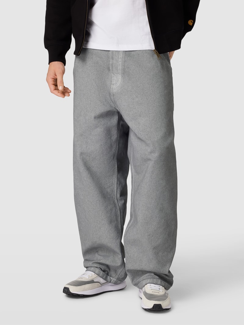 Bootcut Jeans in Melange-Optik in anthrazit meliert