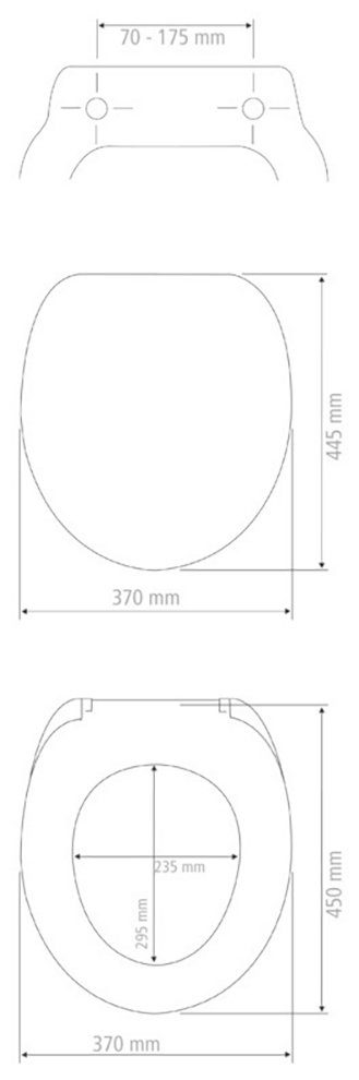 WENKO WC-Sitz Ostuni (1-St), Thermoplast, belastbar mit 300 kg, mit Absenkautomatik