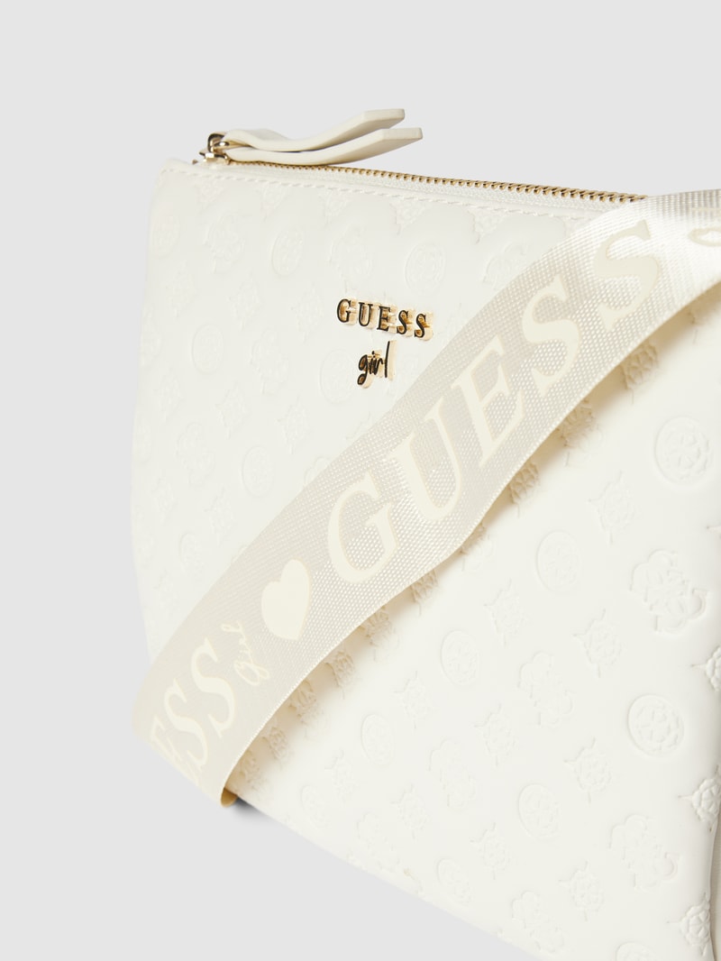 Crossbody Bag mit Label-Applikation in offwhite
