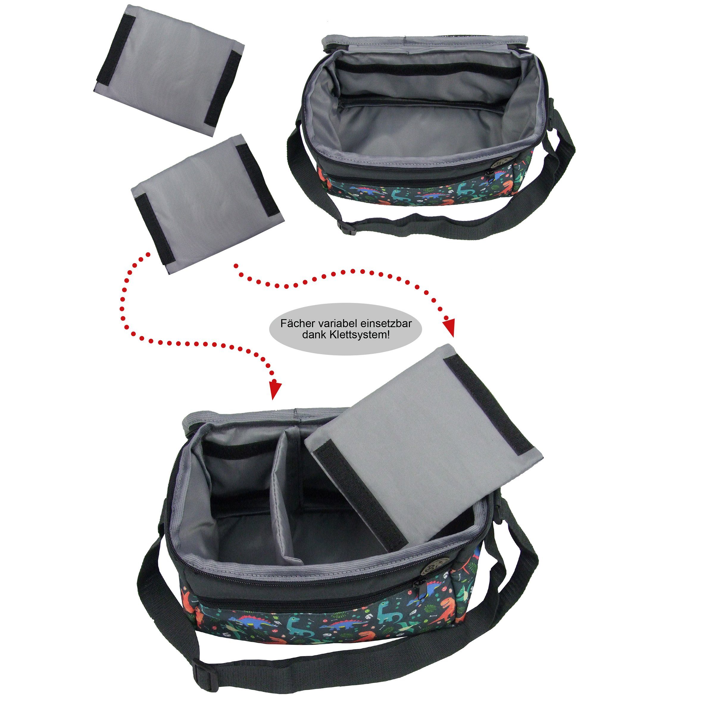 BambiniWelt by Rafael K. Aufbewahrungstasche Tasche für Toniebox Tigerbox für Musikbox Hörwürfel Innenfächer, innere Fächer dank Klettband frei verstellbar